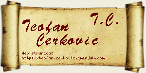 Teofan Čerković vizit kartica